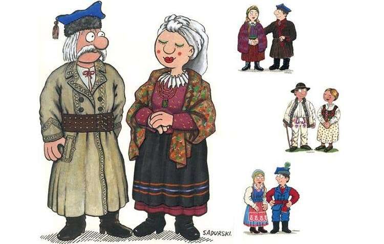 polskie stroje ludowe na wesoło