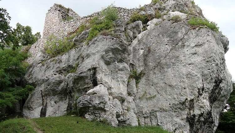 ruiny Zamek Bąkowiec koło Morska Morsko śląskie