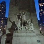 Columbus Circle noc pomnik Nowy Jork Manhattan Maine USS National Monument