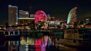 Muzeum zupek błyskawicznych Yokohama noc Japonia