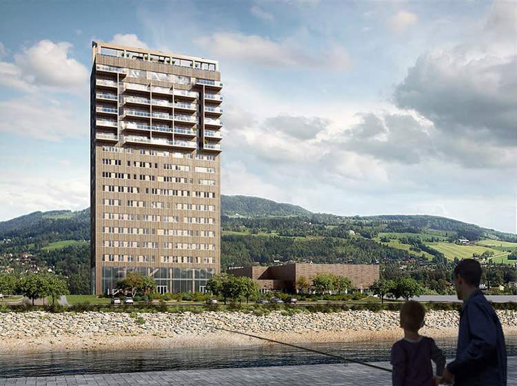 drewniany wieżowiec Szwecja ciekawostki atrakcje