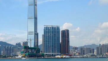 International Commerce Centre miasto Hongkong wieżowiec architektura Hong Kong