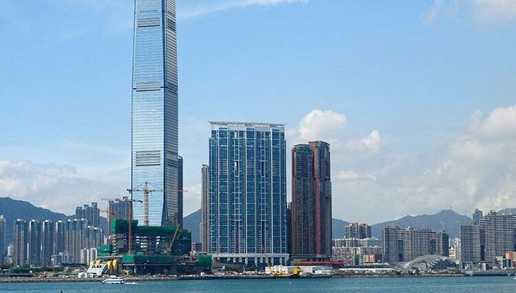International Commerce Centre miasto Hongkong wieżowiec architektura Hong Kong