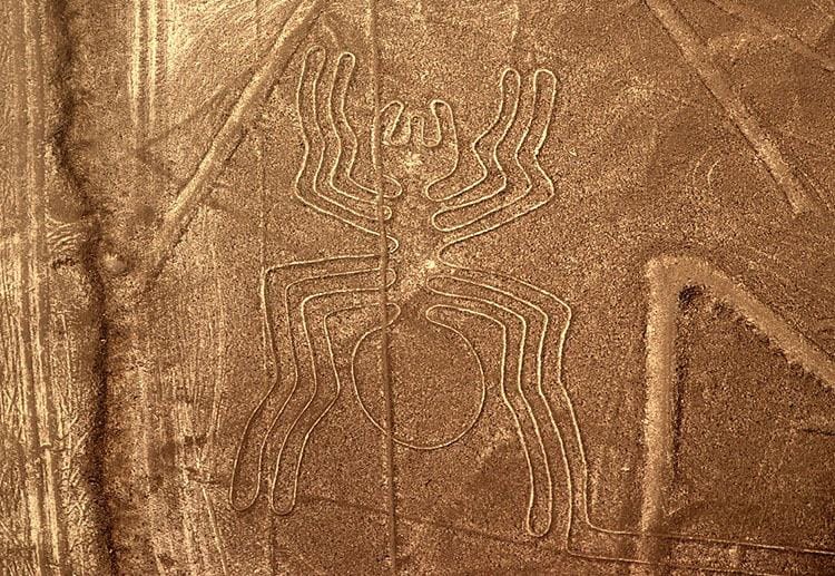 Nazca pająk Peru ciekawostki rysunki
