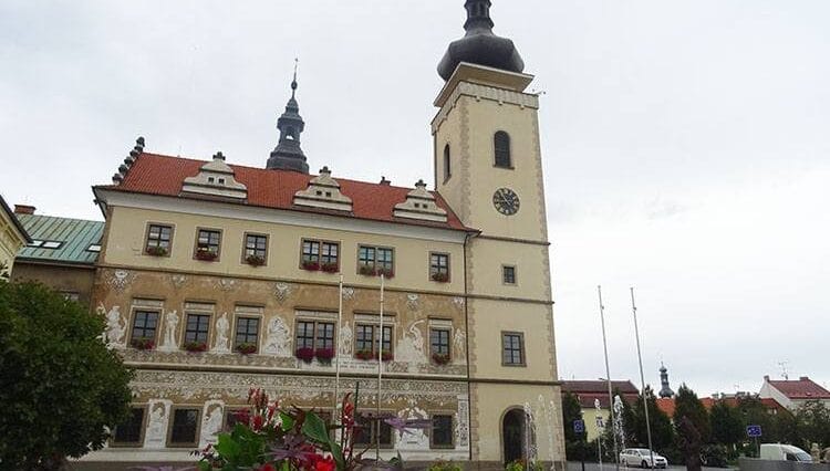 Mlada Boleslav Czechy stara radnice ratusz wieża