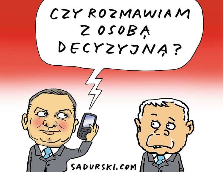 Duda Kaczyński telefon satyra polityczna