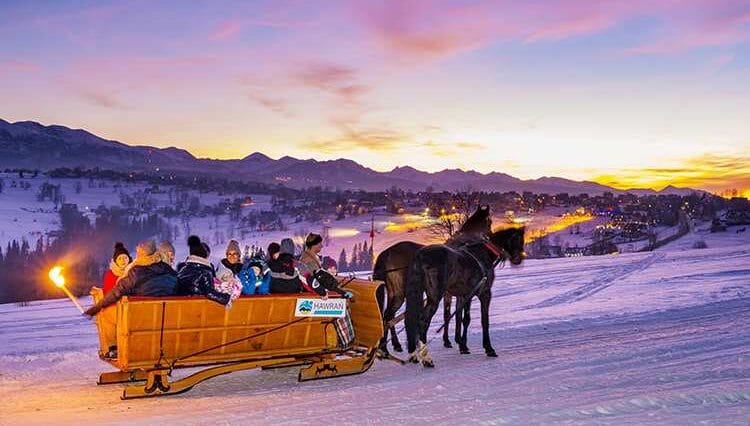 Zakopane kulig w Zakopanem