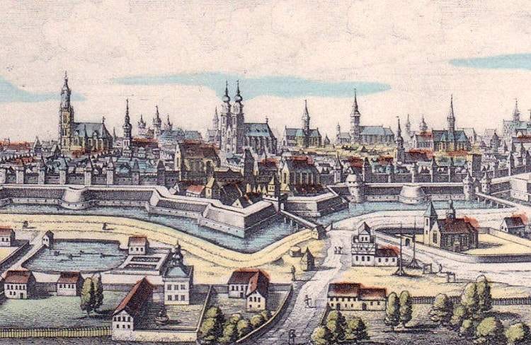 dawna mapa Wrocław herb ciekawostki historyczne Wrocławia